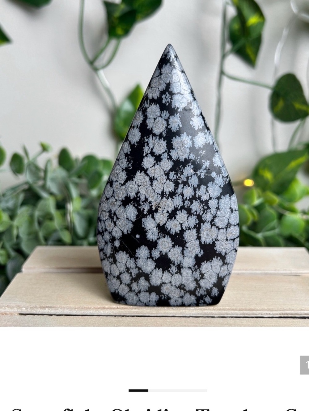 Snowflake Obsidian Teardrop